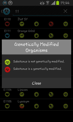 Скриншот приложения E Numbers/Food Additives - №6