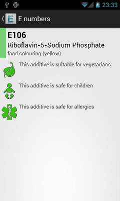 Скриншот приложения E Numbers - №3