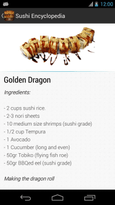 Скриншот приложения Энциклопедия Суши - №3