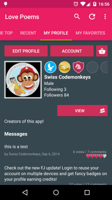 Скриншот приложения Love Poems - №3