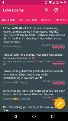 Скриншот приложения Love Poems - №4