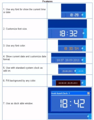 Скриншот приложения Desk Band Clock-7 - №1