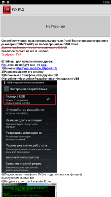Скриншот приложения FlyFAQ инструкции для FlyIQ440 - №6