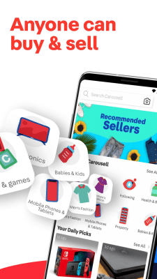 Скриншот приложения Carousell: Snap-Sell, Chat-Buy - №1