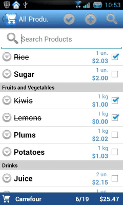 Скриншот приложения Pocket Shopping (trial) - №6