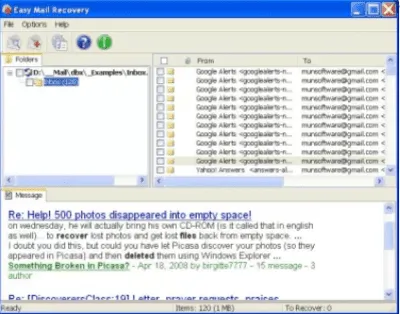 Скриншот приложения Easy Mail Recovery - №1