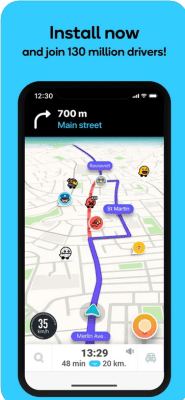 Скриншот приложения Waze Навигатор & Пробки - №9
