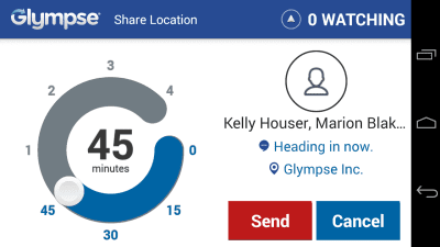 Скриншот приложения Glympse for Auto - Share GPS - №6