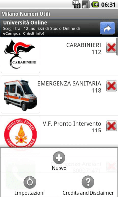 Скриншот приложения Milano usefull phone Num. FREE - №3