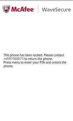 Скриншот приложения McAfee WaveSecure (Trial) - №4