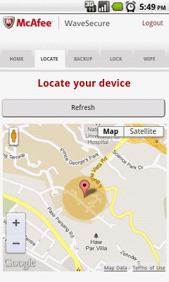 Скриншот приложения McAfee WaveSecure (Trial) - №6