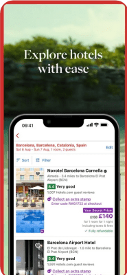 Скриншот приложения Hotels.com - №1