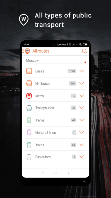 Скриншот приложения Wikiroutes - весь транспорт - №5