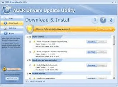 Скриншот приложения Acer Drivers Update Utility - №1