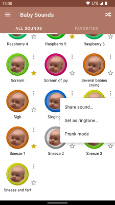 Скриншот приложения Baby Sounds - №2