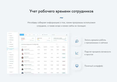 Скриншот приложения ИНСАЙДЕР - система мониторинга и оценки эффективности работы сотрудников за ПК и смартфонами. - №16