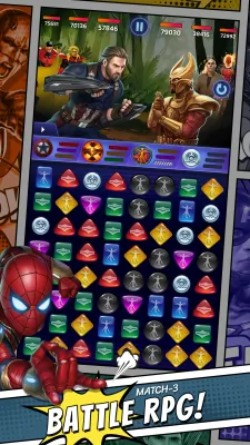 Скриншот приложения MARVEL Puzzle Quest - №1