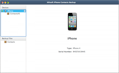 Скриншот приложения Xilisoft iPhone Contacts Backup - №1