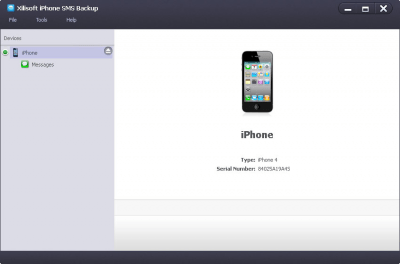 Скриншот приложения Xilisoft iPhone SMS Backup - №1