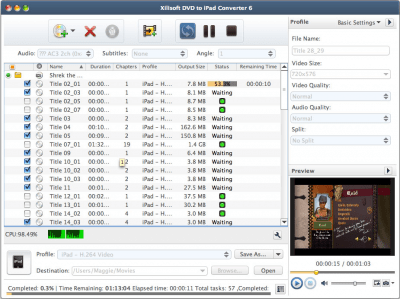 Скриншот приложения Xilisoft DVD to iPad Converter - №1