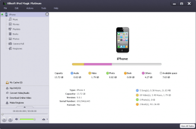 Скриншот приложения Xilisoft iPod Magic Platinum - №1