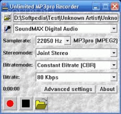 Скриншот приложения Unlimited MP3pro Recorder - №1