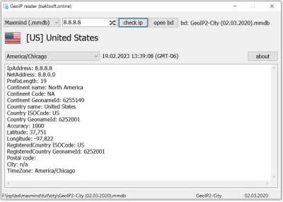 Скриншот приложения GeoIP Reader - №1