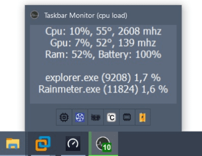 Скриншот приложения Taskbar Monitor - №1