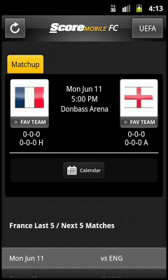 Скриншот приложения ScoreMobile FC - №3