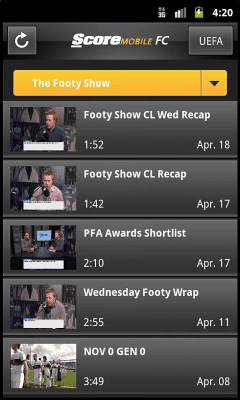 Скриншот приложения ScoreMobile FC - №6