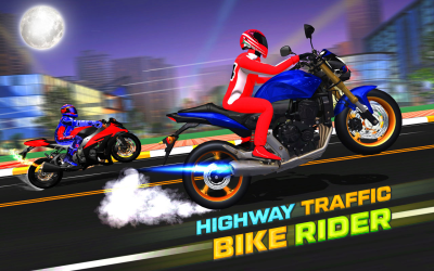 Скриншот приложения Highway Rider Bike Racing: Crazy Bike Traffic Race - №2