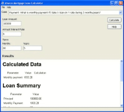 Скриншот приложения Abacre Mortgage Loan Calculator - №2