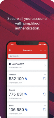 Скриншот приложения LastPass Authenticator - №1