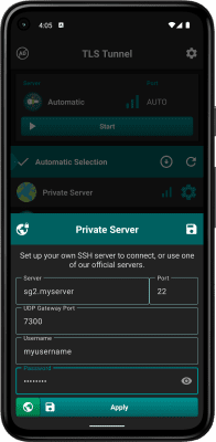 Скриншот приложения TLS Tunnel - №5