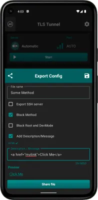 Скриншот приложения TLS Tunnel - №7