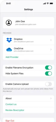 Скриншот приложения Boxcryptor - №3