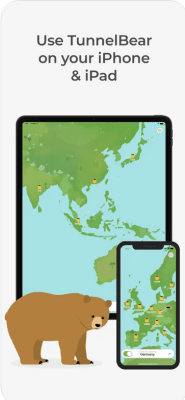 Скриншот приложения TunnelBear VPN & Wifi Proxy - №3