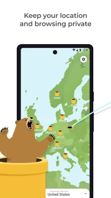 Скриншот приложения TunnelBear VPN - №1