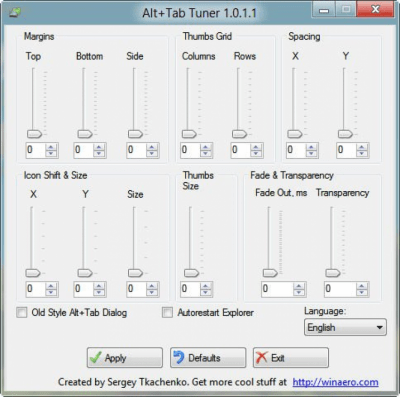 Скриншот приложения Alt+Tab Tuner - №1