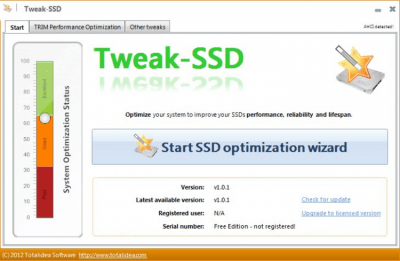 Скриншот приложения Tweak-SSD - №1