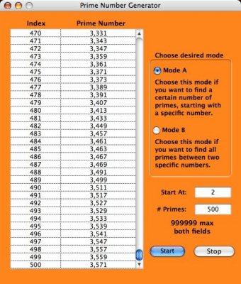 Скриншот приложения Prime Number Generator - №1