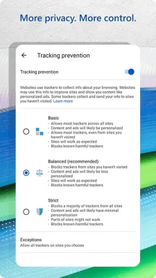 Скриншот приложения Microsoft Edge - №4