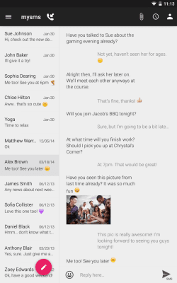 Скриншот приложения SMS Texting from Tablet & Sync - №5
