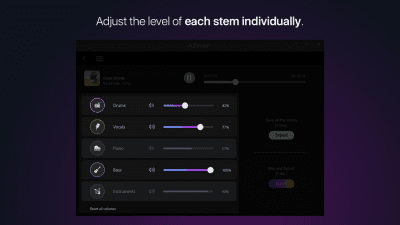 Скриншот приложения AuDimix: Split music stems like a pro - №2