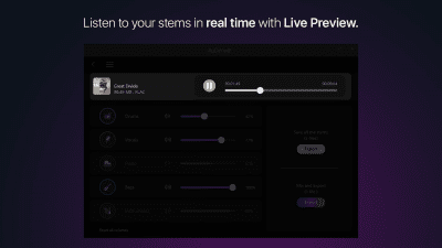 Скриншот приложения AuDimix: Split music stems like a pro - №3