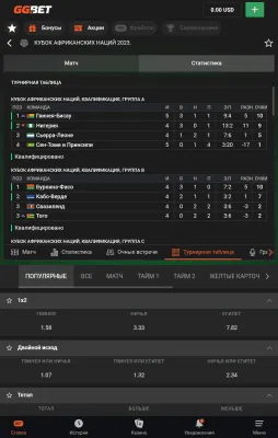 Скриншот приложения GGBet - №3