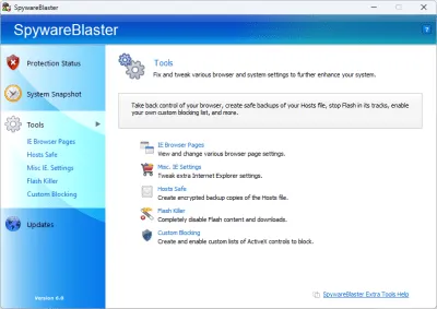 Скриншот приложения SpywareBlaster - №3