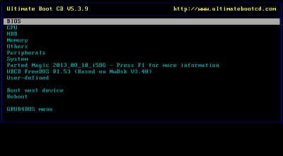 Скриншот приложения Ultimate Boot CD - №1
