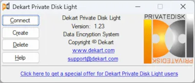 Скриншот приложения Dekart Private Disk Light - №1