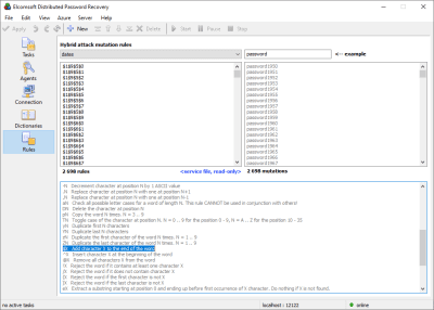 Скриншот приложения ElcomSoft Distributed Password Recovery - №1